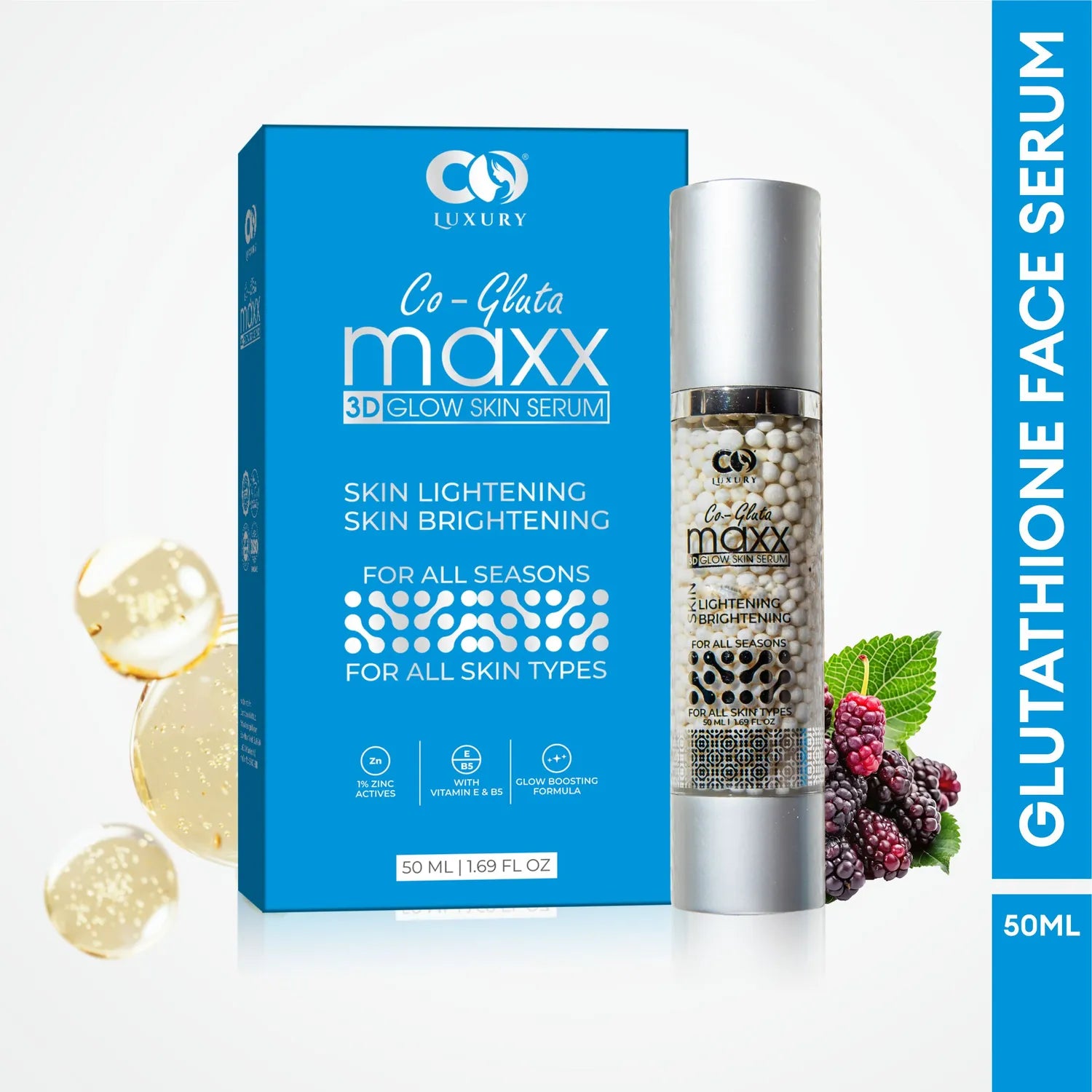 Co-Luxury Gluta Maxx Face Serum - Gluta Serum for Skin Brightening Co Luxury Co-Luxury Gluta Maxx Face Serum - Gluta Serum for Skin Brightening Co Luxury