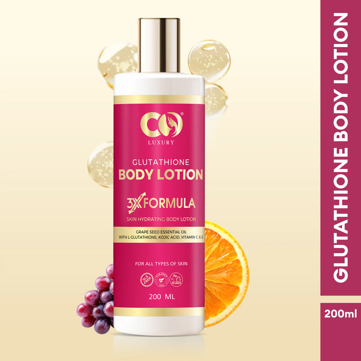 Co Luxury Glutathione Hydrating Body Lotion with Kojic Acid & Grapesee Co Luxury Co Luxury Glutathione Hydrating Body Lotion with Kojic Acid & Grapesee Co Luxury