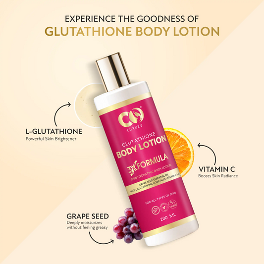 Co Luxury Glutathione Hydrating Body Lotion with Kojic Acid & Grapeseed Essential Oil For All Skin Types