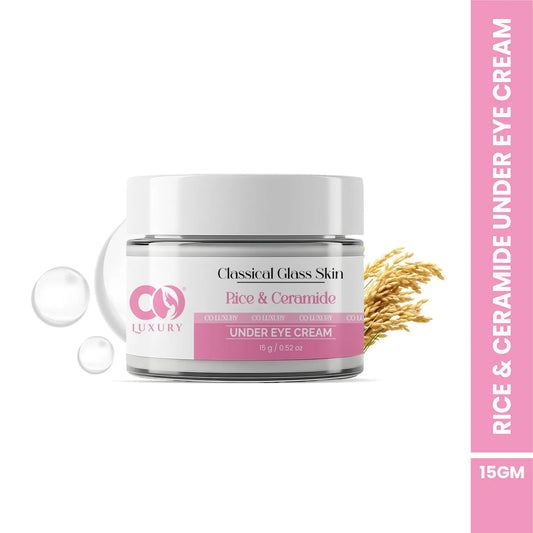 Co Luxury Glass Skin Rice & ceramide Under Eye Cream Reduces Dark Circles & Puffiness (15 g)