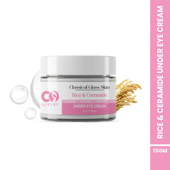 Co Luxury Glass Skin Rice & ceramide Under Eye Cream Reduces Dark Circles & Puffiness (15 g)