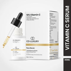 Co Luxury 10% Vitamin C Face Serum for Glowing Skin | Brightening, Hydrating & Anti-Aging | With Niacinamide & Hyaluronic Acid | 30ml