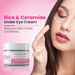 Co Luxury Glass Skin Rice & ceramide Under Eye Cream Reduces Dark Circles & Puffiness (15 g)