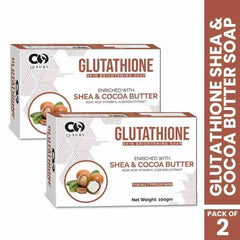 Luxury Glutathione Shea & Cocoa Butter Skin Brightening Soap | Kojic Acid Pack of 2