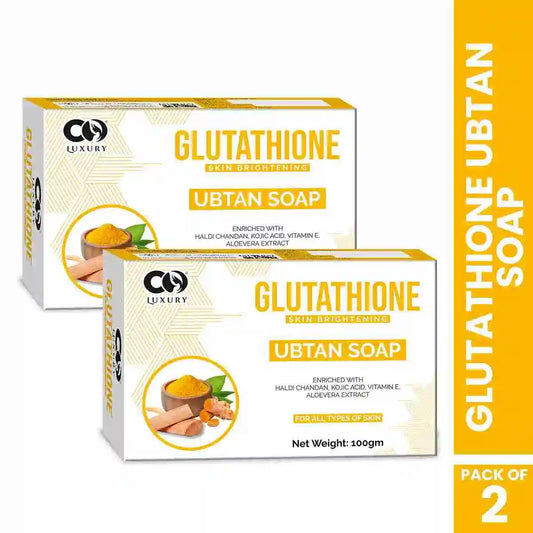 Luxury Glutathione Ubtan Skin Brightening Soap | Haldi Chandan & Kojic Acid pack of 2