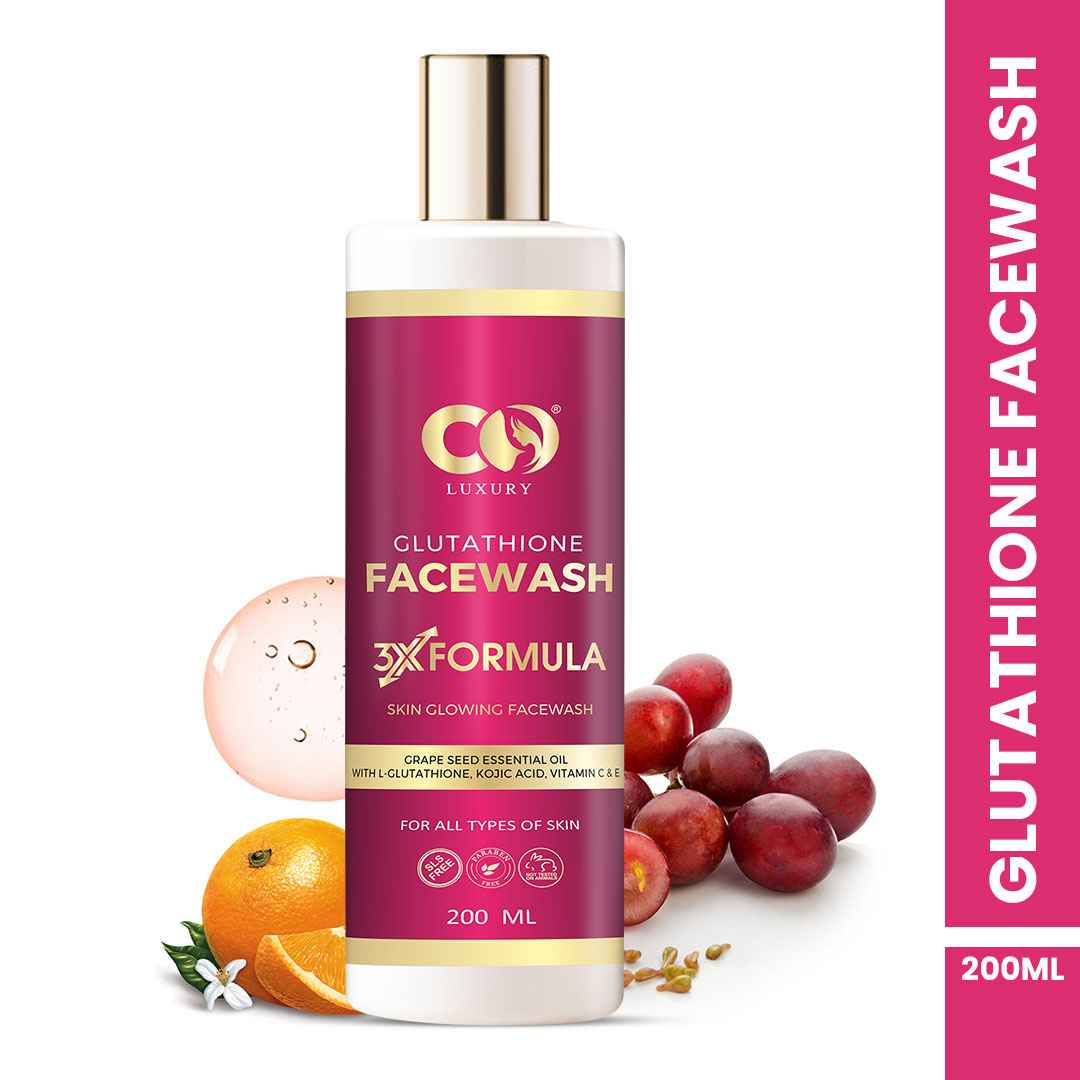 Co Luxury Glutathione Face Wash With Kojic Acid Grapeseed Oil Vitamin C & E
