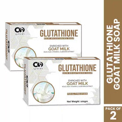 Co Luxury Glutathione Goat Milk Skin Brightening Soap | Kojic Acid,Aloevera Extract (100 g) Pack of 2