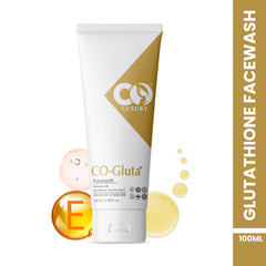 Co Luxury Co-Gluta Glutathione Facewash with Kojic Acid & Vitamin E – Skin Brightening & Deep Cleansing | 100ml