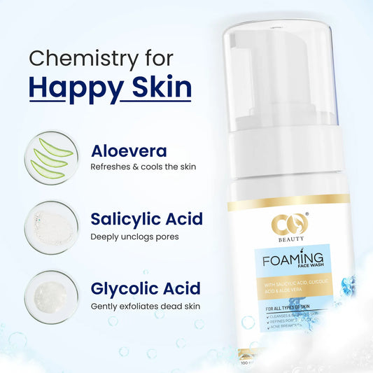 Co Beauty Foaming Face Wash With Salicylic & Glycolic Acid