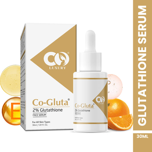 Co Luxury Co-Gluta 2% Glutathione Face Serum with Vitamin C & E – Skin Brightening & Anti-Pigmentation | 30ml