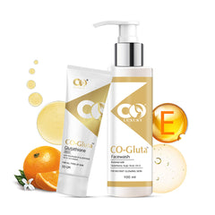 Co Luxury Glutathione Combo of Facewash & Cream | Glutathione & Kojic Acid | Skin Brightening
