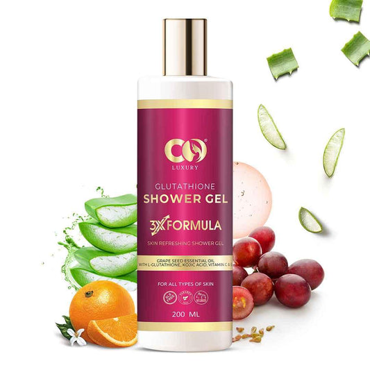 Co Luxury Glutathione Shower Gel With Kojic Acid Grapeseed Oil And Vitamin E Beads Pack Of 1