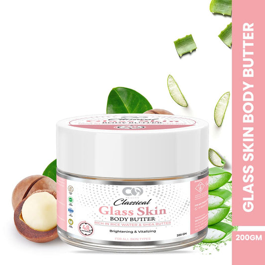 CO Beauty Glass Skin Rice Water & Shea Body Butter | 48Hrs Moisturisation to Skin  (200 g)
