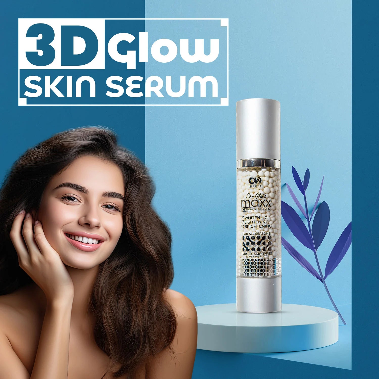 Co Luxury Glutathione 3D Glow Skin Serum | Reduces Acne, Dark Spots, Pigmentation | Brightens & Smooths Skin (50 ml) Co Luxury Glutathione 3D Glow Skin Serum | Reduces Acne, Dark Spots, Pigmentation | Brightens & Smooths Skin (50 ml)
