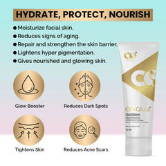 Co Luxury Glutathione Combo of Facewash & Cream | Glutathione & Kojic Acid | Skin Brightening