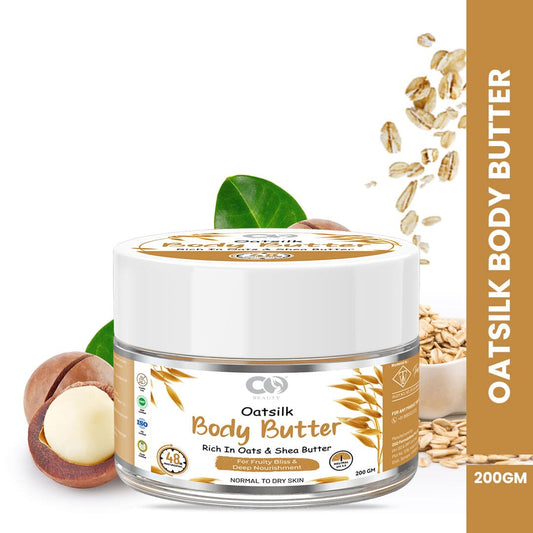 CO Beauty Oats & Shea Body Butter | 48Hrs Moisturisation | Deep Nourishment to Skin  (200 g)