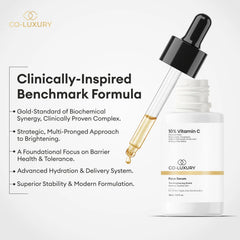Co Luxury 10% Vitamin C Face Serum for Glowing Skin | Brightening, Hydrating & Anti-Aging | With Niacinamide & Hyaluronic Acid | 30ml