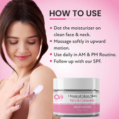 CO Luxury Classical Glass Skin Rice & Ceramide Moisturizer – Lightweight, Deeply Hydrating, Skin Barrier Repair Cream (50g)