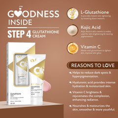 CO Luxury Gluta Kit – 5 in 1 Skincare Combo with Glutathione (Facewash, Serum, Cream, Soap & Sunscreen)