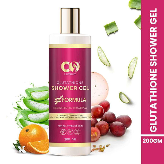 Co Luxury Glutathione Shower Gel With Kojic Acid Grapeseed Oil And Vitamin E Beads Pack Of 1