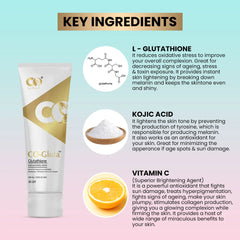 Co Luxury Glutathione Combo of Facewash & Cream | Glutathione & Kojic Acid | Skin Brightening