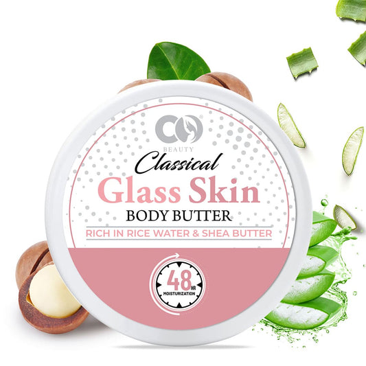 CO Beauty Glass Skin Rice Water & Shea Body Butter | 48Hrs Moisturisation to Skin  (200 g)