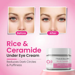 Co Luxury Glass Skin Rice & ceramide Under Eye Cream Reduces Dark Circles & Puffiness (15 g)