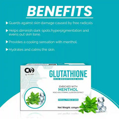 CO Luxury Glutathione Menthol Skin Brightening Soap | Kojic Acid & Aloevera Extract  Pack of 2