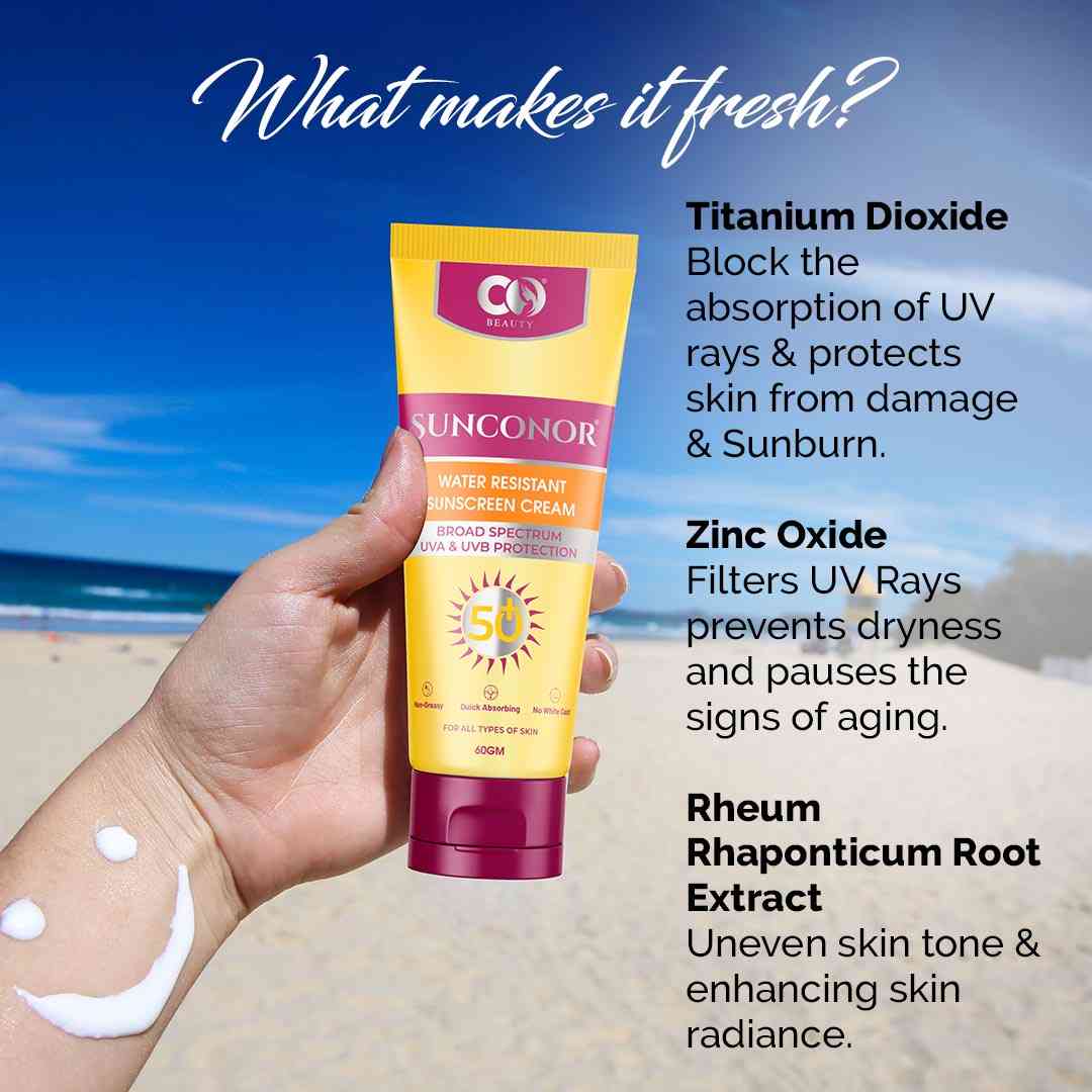 Sunscreen Robi Co CO Sunscreen - SPF 50 PA+ Beauty Water Resistant Sunscreen UVA & UVB P ...
