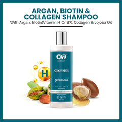 Co Luxury Argan Biotin And Collagen Shampoo For Thicker And Strong Hair-For All Hair Types