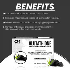 CO Luxury Glutathione Activated Charcoal Skin Brightening D-TAN Soap | Kojic Acid Pack of 2