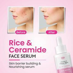 CO Luxury Rice & Ceramide Face Serum – Brightening & Skin Barrier Repair | Hydrating Glass Skin Serum | 30 ml