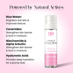 CO LUXURY Classical Glass Skin Rice & Ceramide Toner | Hydrating, Brightening & Pore-Refining Toner for Smooth Radiant Skin – 100ml