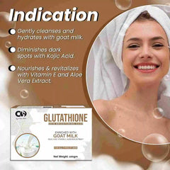 Co Luxury Glutathione Goat Milk Skin Brightening Soap | Kojic Acid,Aloevera Extract (100 g) Pack of 2
