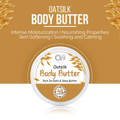 CO Beauty Oats & Shea Body Butter | 48Hrs Moisturisation | Deep Nourishment to Skin  (200 g)