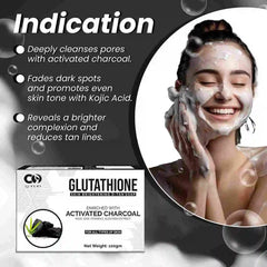 CO Luxury Glutathione Activated Charcoal Skin Brightening D-TAN Soap | Kojic Acid Pack of 2