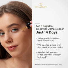 Co Luxury 10% Vitamin C Face Serum for Glowing Skin | Brightening, Hydrating & Anti-Aging | With Niacinamide & Hyaluronic Acid | 30ml