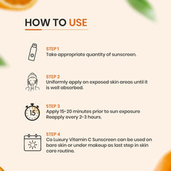 CO LUXURY Sunconor Vitamin C Sunscreen SPF 50 PA++++ | Matte Finish | 50gm