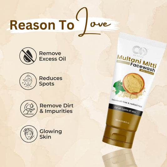 CO Beauty Multani Mitti Facewash | Pack of 2