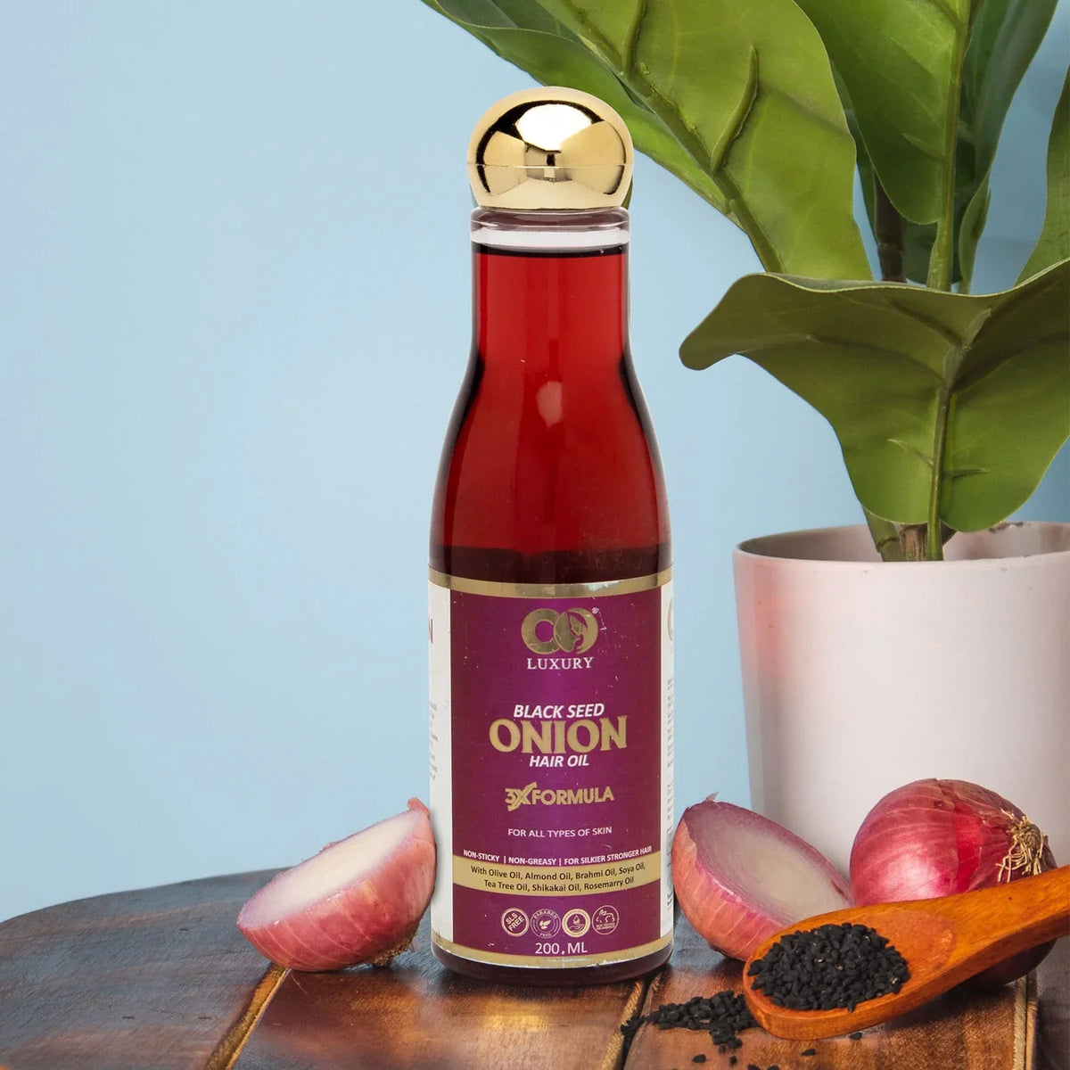 Co-Luxury Black Seed Onion Oil For Hair Regrowth And Hair Fall Control