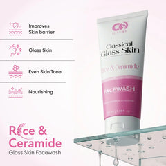 CO Luxury Classical Glass Skin Facewash – Rice & Ceramide | Brightening & Hydrating (100ml, Pack of 2)
