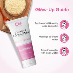CO Luxury Classical Glass Skin Facewash – Rice & Ceramide | Brightening & Hydrating (100ml, Pack of 2)
