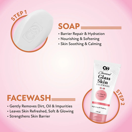 CO Luxury Rice & Ceramide Glass Skin 8-Step Skincare Kit – Brightening, Hydrating & Daily Glow Routine