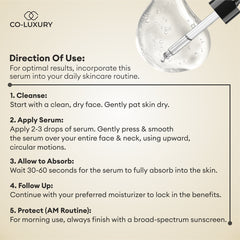 CO LUXURY 10% Niacinamide Face Serum | Oil Control, Pore Refining & Dark Spot Care | Barrier Support | 30ml