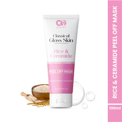 CO LUXURY Classical Glass Skin Rice & Ceramide Peel Off Mask for Brightening & Smooth Skin – Exfoliates, Removes Dead Skin Cells, Lightens Dark Spots – 100 ml