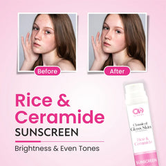 CO Luxury Rice & Ceramide Sunscreen SPF 50 PA++++ | Glass Glow Finish