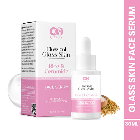 CO Luxury Rice & Ceramide Face Serum – Brightening & Skin Barrier Repair | Hydrating Glass Skin Serum | 30 ml